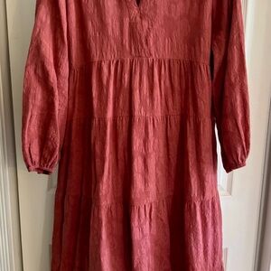 Umgee Coral Boutique Anthropologie Maxi Dress EUC XL Perfect for fall!